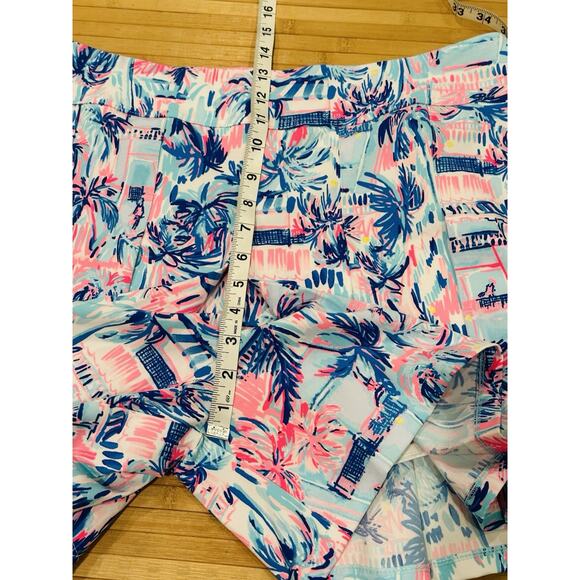 Lilly Pulitzer Frazer Ravello Blue Perfect Match Culotte Pleat Short Size 14 - Picture 12 of 16